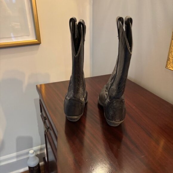 Black Size 7.5 Cowboy Boots - Picture 3 of 3